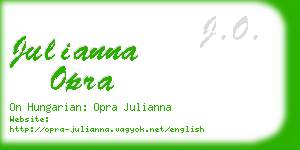 julianna opra business card